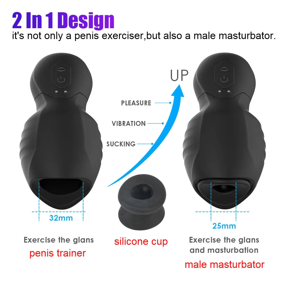 Automatic Glans Sucking Vibrators Male Masturbator Vaginal For Men Penis Enlarger - fromasia2america.shop