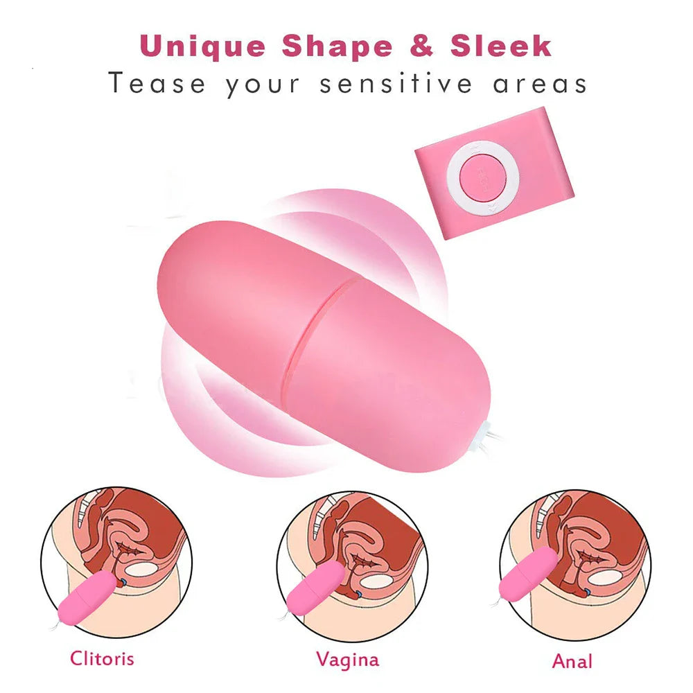 20 Speed Wireless Remote Control Pantie Vibrators Mini Bullet Love Egg Female For Woman - fromasia2america.shop