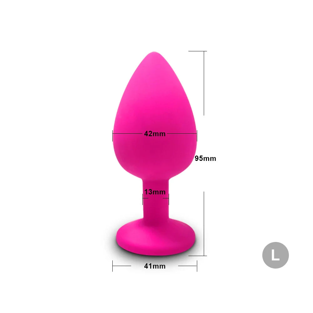 Anal Plug Butt Vibrator Women/Men Soft Silicone Round Shaped Erotic Bullet Analplug - fromasia2america.shop