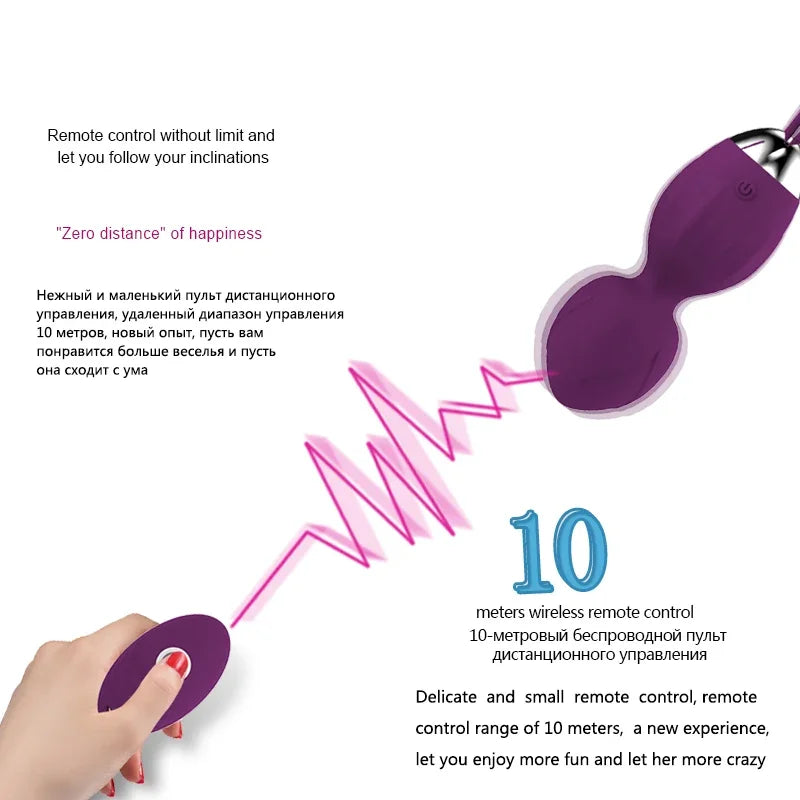 APP Bluetooth Control Vibrator Egg for Women Balls Vibrating G Spot Dildo Love Egg - fromasia2america.shop