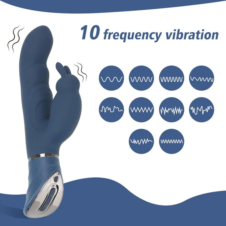 Rabbit Vibrator 10 Vibratory Mode Sex Toy G-spot Female Dildo Vaginal Clitoris - fromasia2america.shop