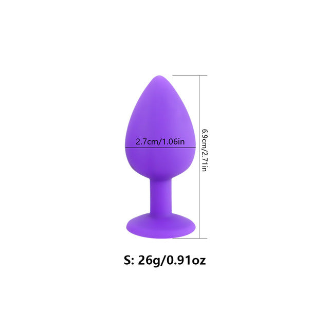 Anal Butt Plug Silicone Dildo G-spot Stimulator For Men or Women Adult Sex Toy Store - SexxToys.Shop