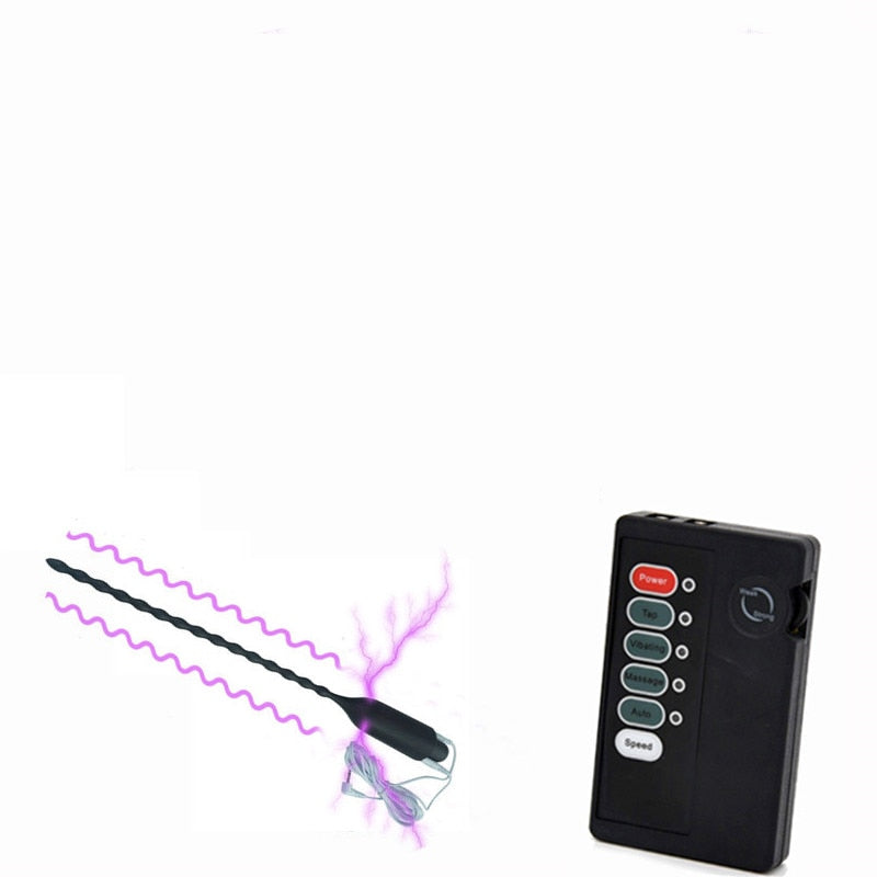 Electric Shock Urethral Vibrator Penis Plug Vibrating Urethral Penis Insertion Urethra Sound Dilator Adult Sex Toy Store - SexxToys.Shop