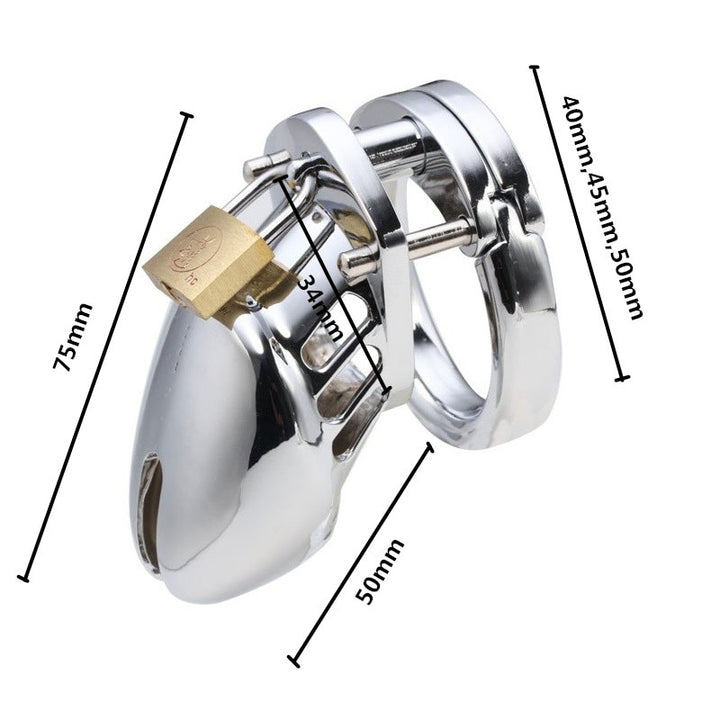 Metal Penis Lock Chastity Cage Ring For Men Adult Sex Toy Store - SexxToys.Shop