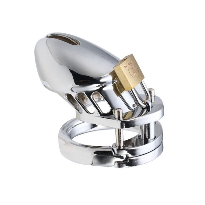 Metal Penis Lock Chastity Cage Ring For Men Adult Sex Toy Store - SexxToys.Shop