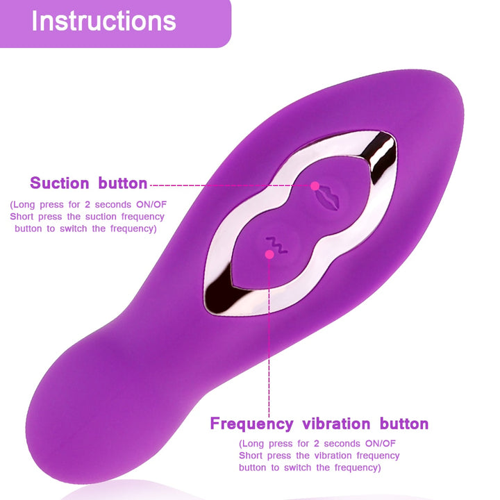 Clit Sucking Vibrator (2 in 1) Toy for Women Pleasure With Different Frequencies Adult Sex Toy Store - SexxToys.Shop