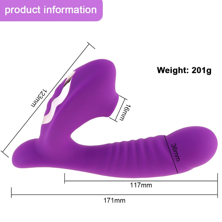 Clit Sucking Vibrator (2 in 1) Toy for Women Pleasure With Different Frequencies Adult Sex Toy Store - SexxToys.Shop