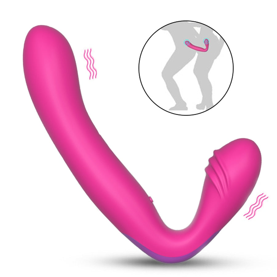 Strapon Dildo Vibrator with Double Motor Anal Clitoris Vaginal G-spot Massager For Women Adult Sex Toy Store - SexxToys.Shop