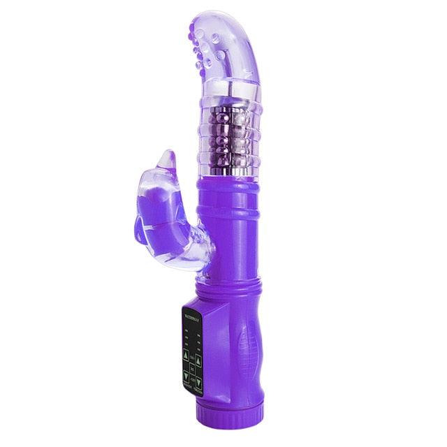 G-Spot Rabbit Vibrator Rechargeable Rotation 12 Speeds Waterproof For Women Adult Sex Toy Store - SexxToys.Shop