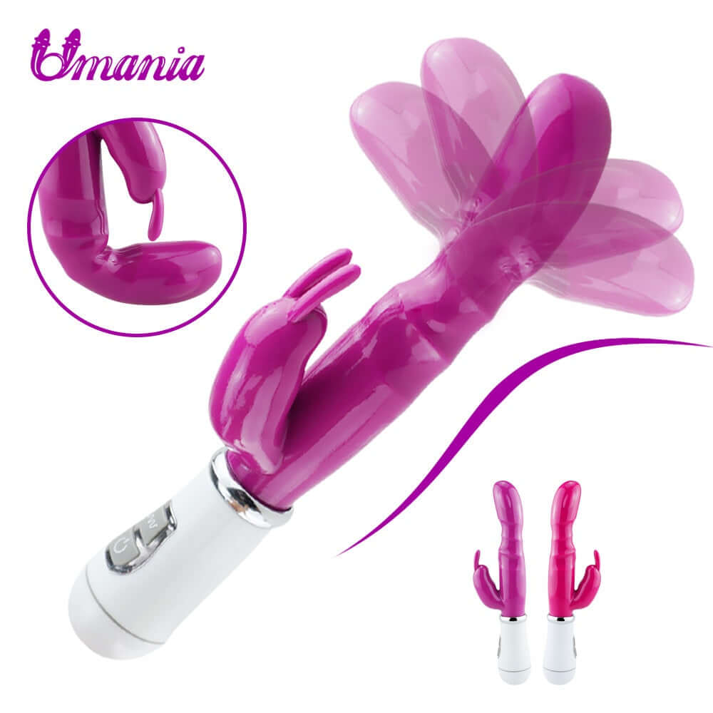 12 Speed G-Spot Rabbit Vibrator Clit Stimulator Erotic Dildo Dual Motor For Women Adult Sex Toy Store - SexxToys.Shop