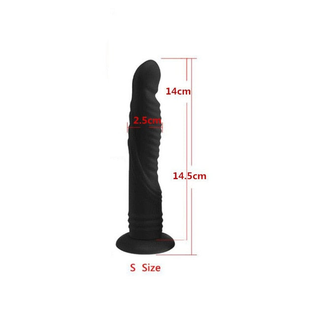 7 Speeds Realistic Vibrator Silicone Strap on Dildo Suction Cup Anal Butt Plug For Women Adult Sex Toy Store - SexxToys.Shop