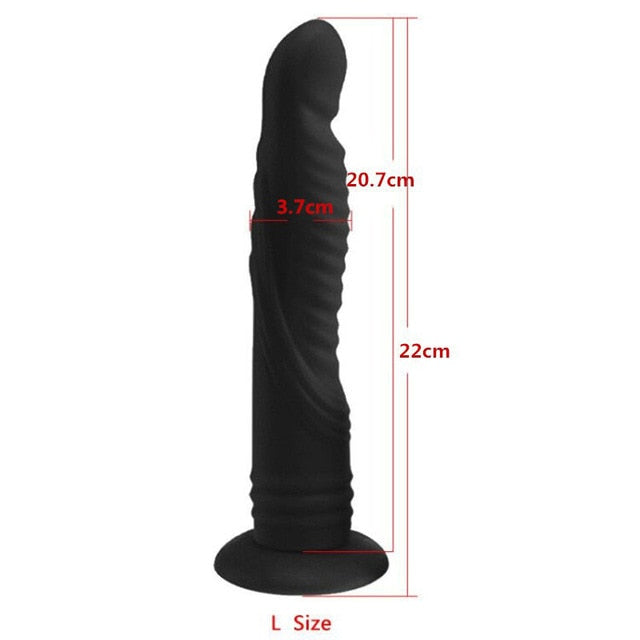 7 Speeds Realistic Vibrator Silicone Strap on Dildo Suction Cup Anal Butt Plug For Women Adult Sex Toy Store - SexxToys.Shop