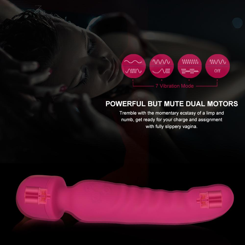 Heating Vibrator AV Wand Massager Waterproof Soft Dildo G-Spot Clitoris Stimulator For Women Adult Sex Toy Store - SexxToys.Shop