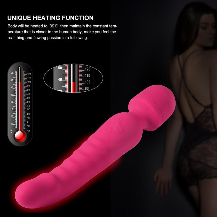 Heating Vibrator AV Wand Massager Waterproof Soft Dildo G-Spot Clitoris Stimulator For Women Adult Sex Toy Store - SexxToys.Shop