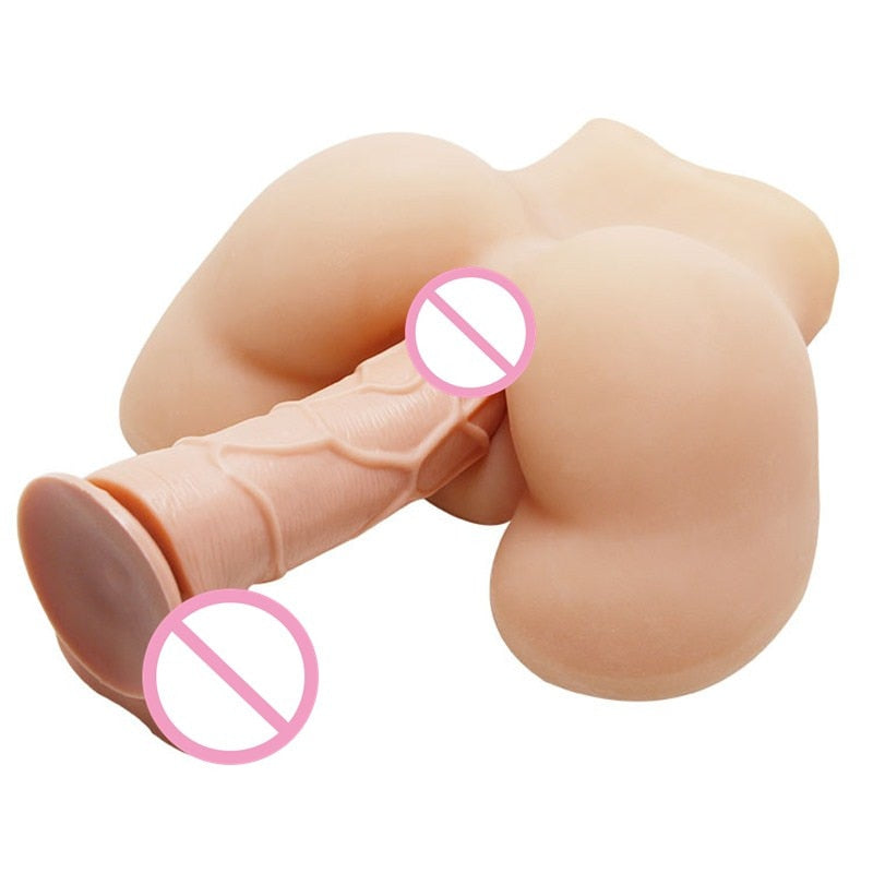 Realistic Vagina & Big Buttocks Realistic Pussy Male Masturbator Elastic Silicone Sex Doll Erotic Sex Toy For Men Adult Sex Toy Store - SexxToys.Shop