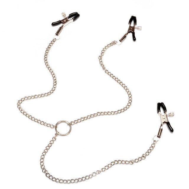 Many Styles (1 Pair/Set) of Fancy Nipple Breast Clamps With Metal Chain BDSM For Adults Pleasure Adult Sex Toy Store - SexxToys.Shop