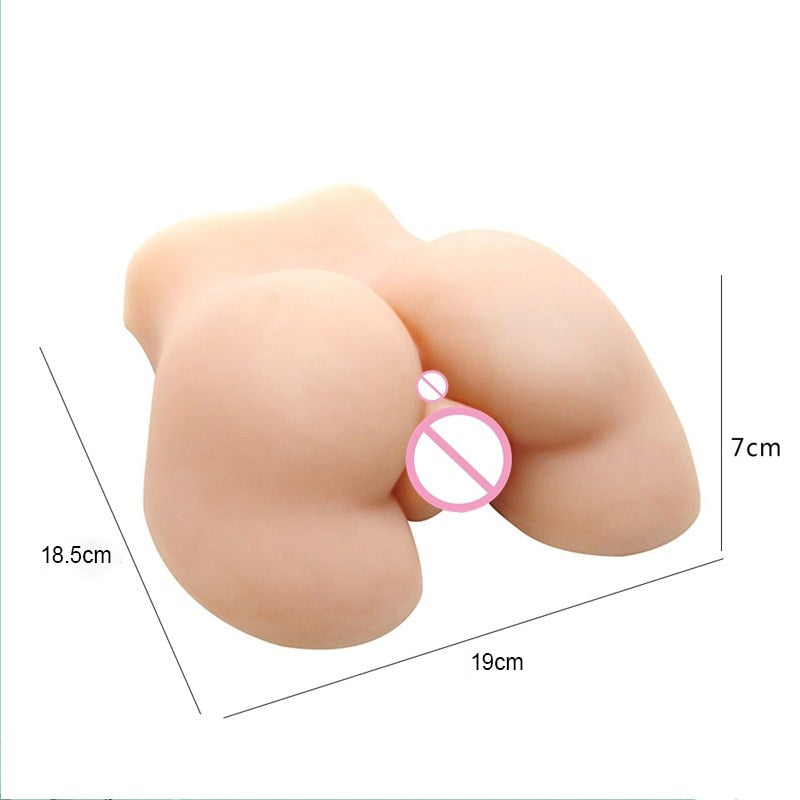 Realistic Vagina & Big Buttocks Realistic Pussy Male Masturbator Elastic Silicone Sex Doll Erotic Sex Toy For Men Adult Sex Toy Store - SexxToys.Shop