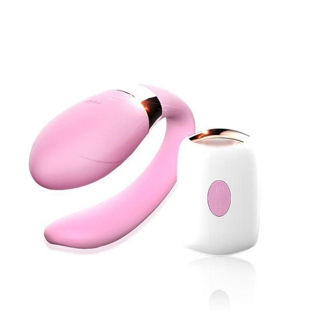 Silicone U-Shape Wireless Remote Control Vibrator G-Spot Clitoris Stimulator For Women Adult Sex Toy Store - SexxToys.Shop