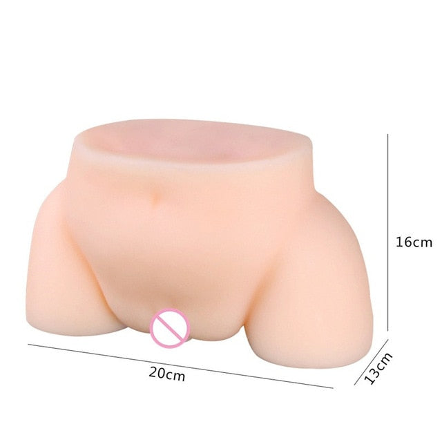 Realistic Vagina & Big Buttocks Realistic Pussy Male Masturbator Elastic Silicone Sex Doll Erotic Sex Toy For Men Adult Sex Toy Store - SexxToys.Shop