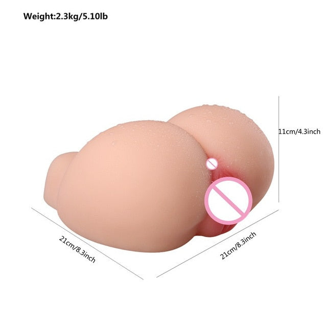 Realistic Vagina & Big Buttocks Realistic Pussy Male Masturbator Elastic Silicone Sex Doll Erotic Sex Toy For Men Adult Sex Toy Store - SexxToys.Shop