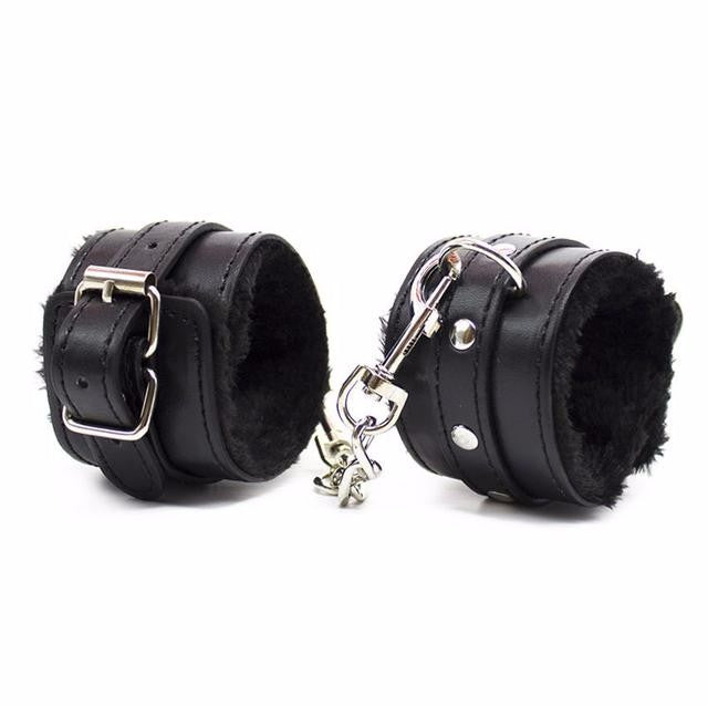 Leather Cross Handcuff Ankle-cuffs Restraint Bondage Fetish Cosplay BDSM For Men or Women Adult Sex Toy Store - SexxToys.Shop