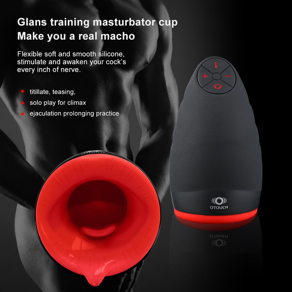 Masturbator Intimate Silicone Automatic Heating Vibrator Male Penis Training Machine For Men Adult Sex Toy Store - SexxToys.Shop