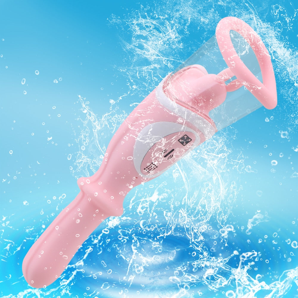 Nipple Clit Sucking Licking Thrust Dildo Vibrator Pump | SexxToys.Shop