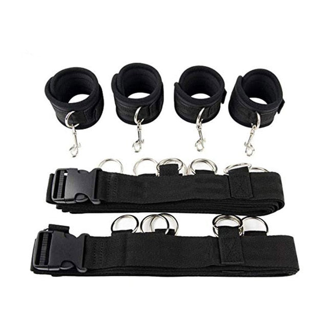 BDSM Bondage Set Flirting Handcuffs Neck Ankle Erotic Under Bed Bondage Bedroom Restraint Adult Sex Toys For Couples Slave Games Adult Sex Toy Store - SexxToys.Shop