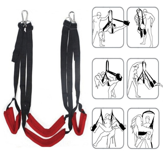 BDSM Bondage Restraints Straps Full Body Belt Slave For Adult Games Chairs Hanging Door Sex Swing Fetish Erotic Sex Toy For Men or Women Adult Sex Toy Store - SexxToys.Shop