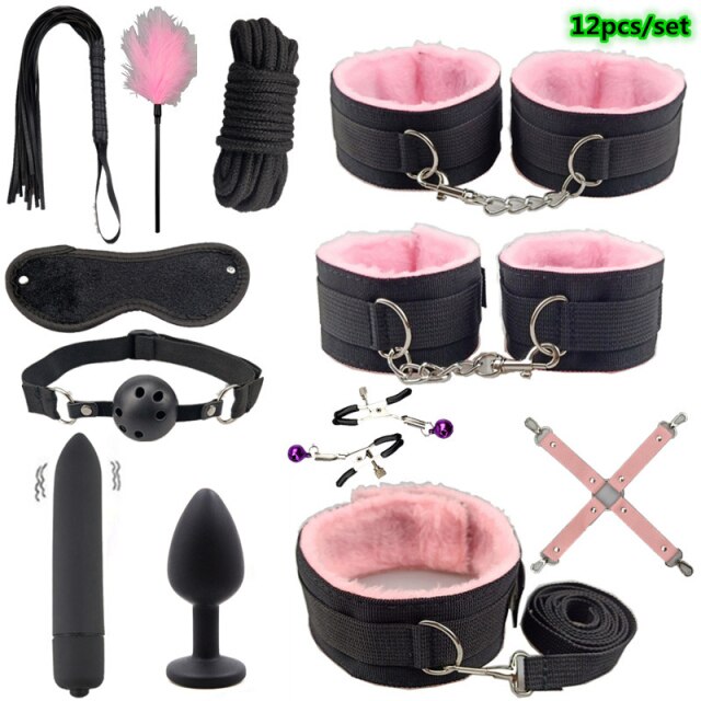 BDSM Adult Games Sex Toys G Spot Dildo Vibrator Butt Anal Plug Whip Kits Bondage Gear For Men or Women Adult Sex Toy Store - SexxToys.Shop