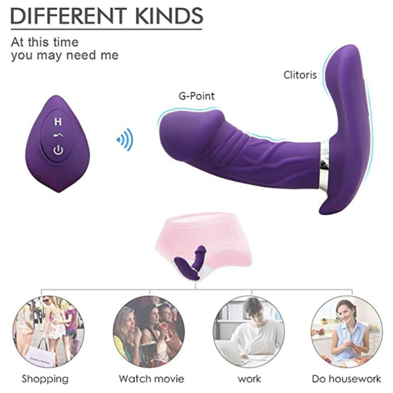 7 Frequencies Vibrator Female Wearable Masturbator G-Spot Clit Stimulation Dildo For Women Adult Sex Toy Store - SexxToys.Shop