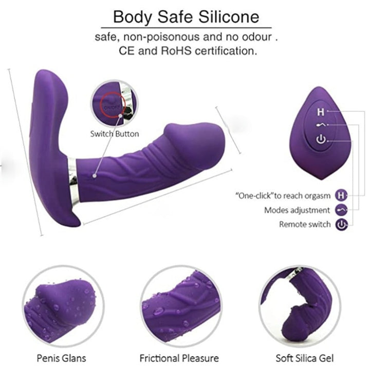 7 Frequencies Vibrator Female Wearable Masturbator G-Spot Clit Stimulation Dildo For Women Adult Sex Toy Store - SexxToys.Shop