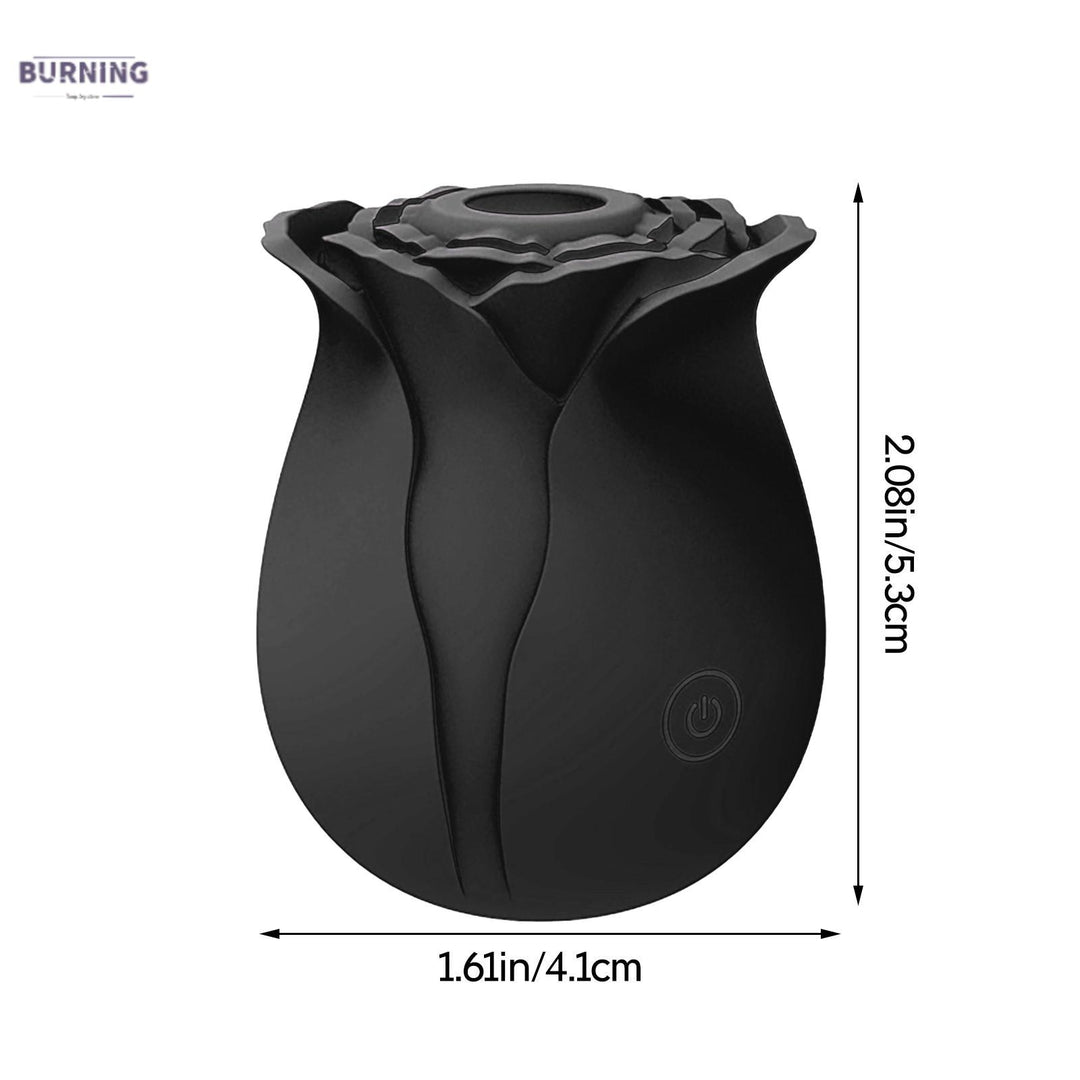 Black Rose Shape Vagina Sucking Vibrator Intimate Good Nipple Sucker Oral Licking Clitoris Stimulation For Women Adult Sex Toy Store - SexxToys.Shop