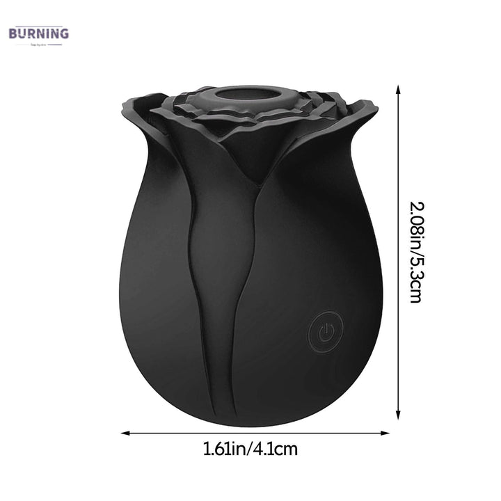 Black Rose Shape Vagina Sucking Vibrator Intimate Good Nipple Sucker Oral Licking Clitoris Stimulation For Women Adult Sex Toy Store - SexxToys.Shop