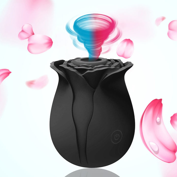 Black Rose Shape Vagina Sucking Vibrator Intimate Good Nipple Sucker Oral Licking Clitoris Stimulation For Women Adult Sex Toy Store - SexxToys.Shop