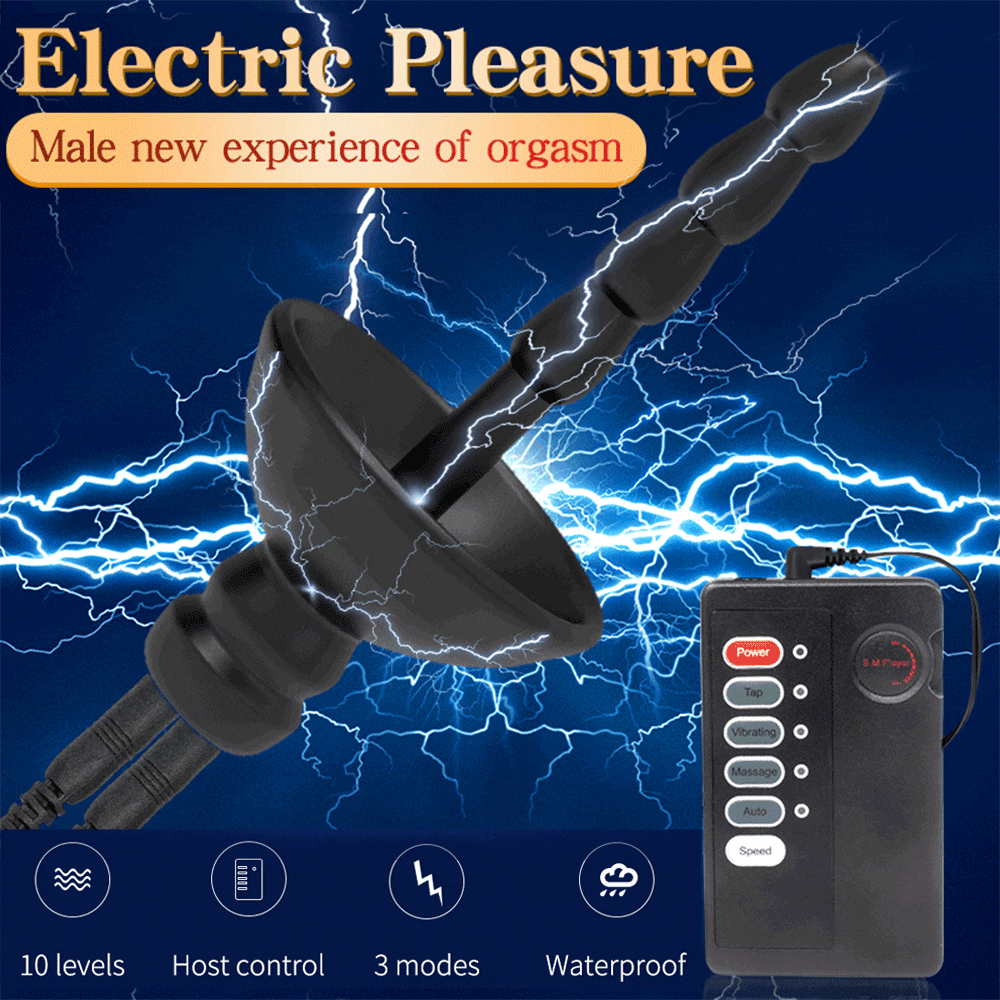 Electric Shock Urethral Dilator Set Silicone Penis Plug Catheter Sound Adult Sex Toy for Men Adult Sex Toy Store - SexxToys.Shop