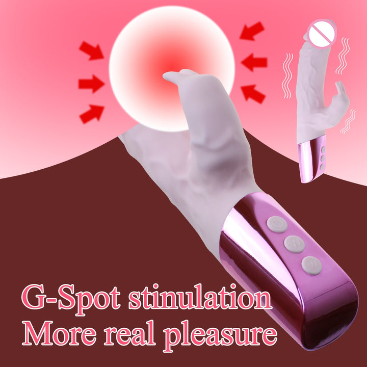 G Spot Rabbit Vibrator 2 in 1 Design Dual Motor Dildo Clitoris Vagina Stimulator For Women Adult Sex Toy Store - SexxToys.Shop