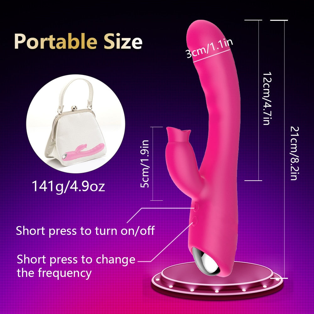 Wireless Female Silicone Cordless Waterproof Pleasure 30 Frequency USB Rechargeable Clitoris Stimulator Rabbit Vibrator for Women Sucking Sex Toy Adult Sex Toy Store - SexxToys.Shop