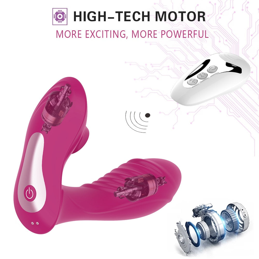 Remote Control Sucking Dildo Vibrator Massager 10 Speeds Oral Suction Clitoris Stimulator for Women Adult Sex Toy Store - SexxToys.Shop