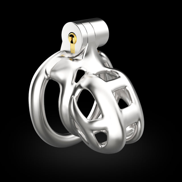 Stainless Steel Penis Ring Chastity Device Cobra Cock Mamba Cage Adult Sex Toy Store - SexxToys.Shop