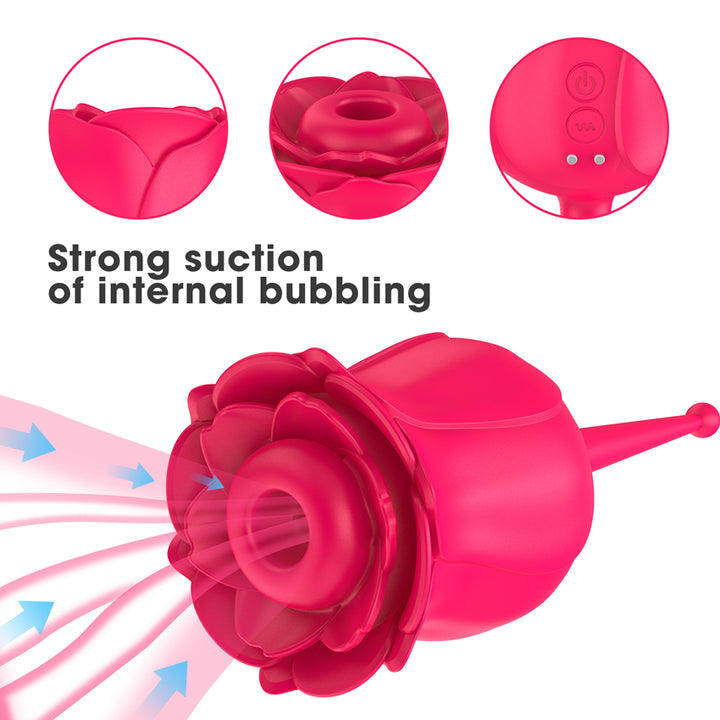 Rose Shape Female Vibrator With Multiple (5+7) Frequencies Clitoral Stimulator G-spot Massager