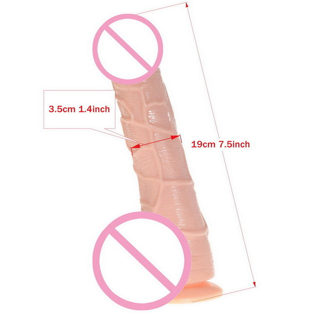 Huge Dildo Penis Cock Whopper Dong Big Realistic Shape with Suction Cup Adult Sex Toy Store - SexxToys.Shop