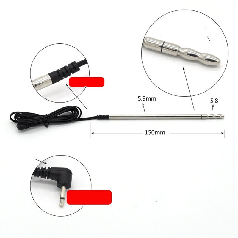 Electric Shock Stainless Steel Urethral Sounds Plug Stimulation Urethral Dilator Adult Sex Toy Store - SexxToys.Shop