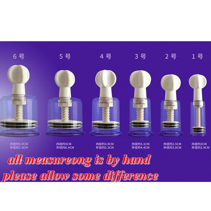 Breast Nipple Sucker Clit Massager Nipple Clamps Pump Breast Enlarger - 6 Sizes For Women Adult Sex Toy Store - SexxToys.Shop