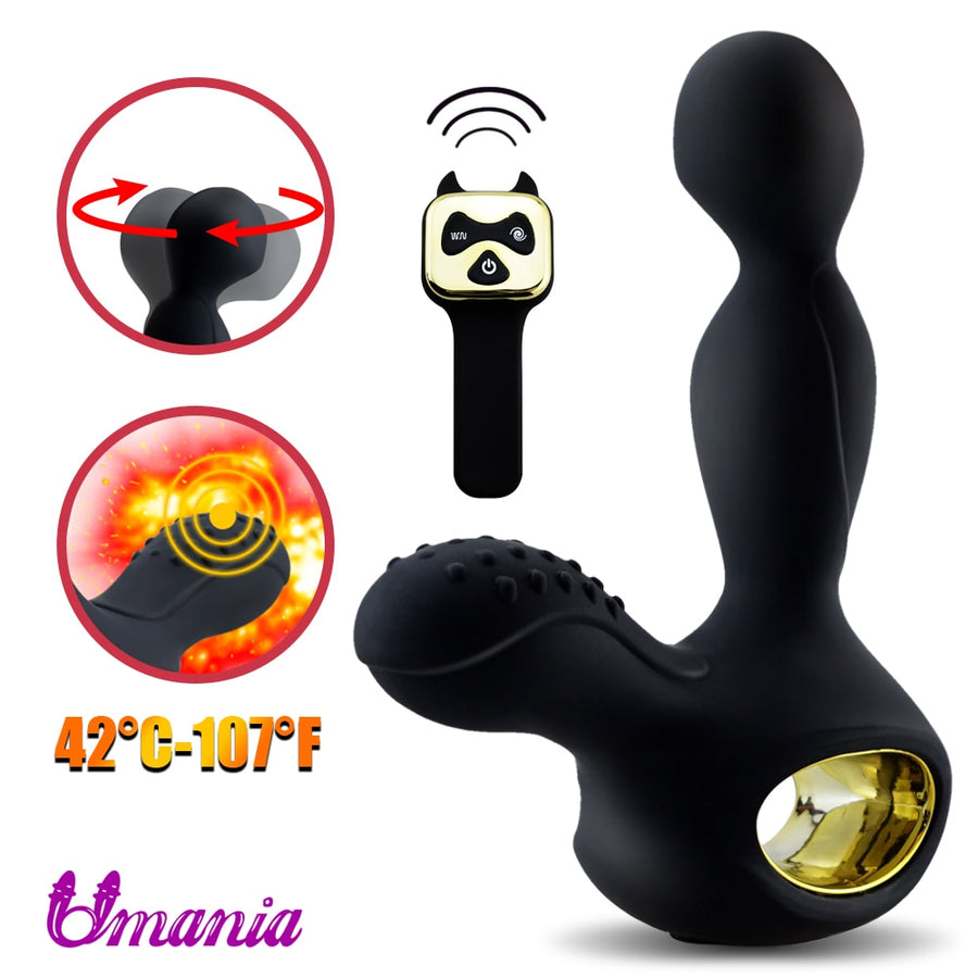 Heating Prostate Massage Butt Plug Multi-Mode Vibration Silicone Wireless Remote For Men Adult Sex Toy Store - SexxToys.Shop