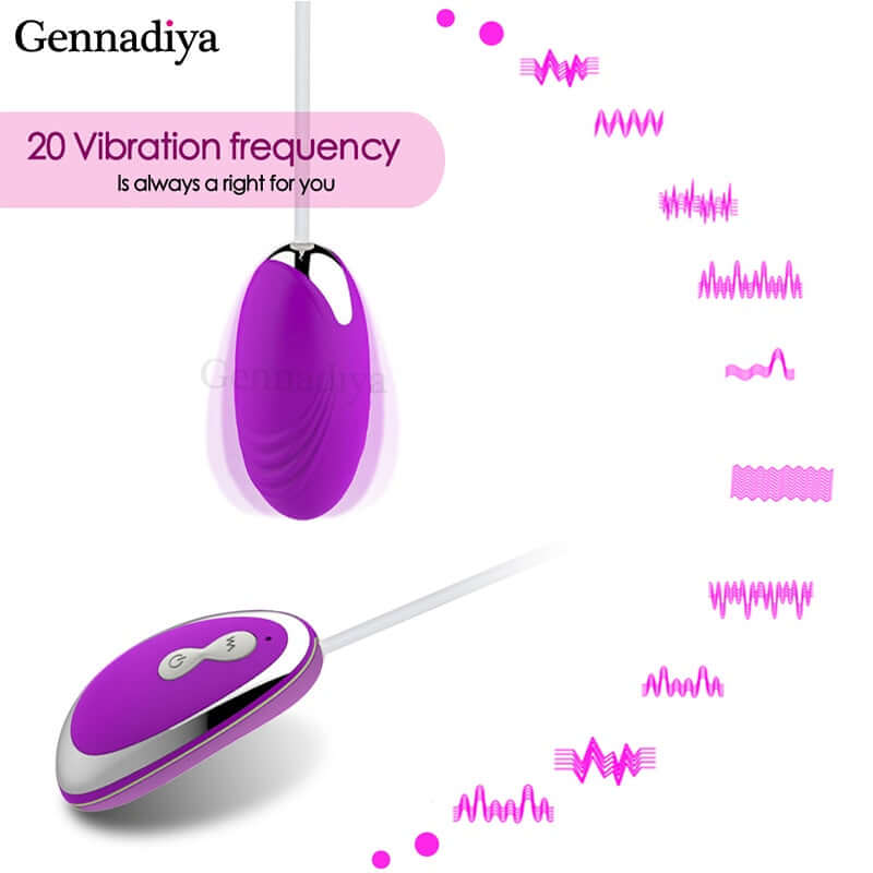 20 Speed Powerful Vibrating Love Egg Remote Controlled Vibrator Bullet Silicone Massage Ball Clitoris Stimulator For Women Adult Sex Toy Store - SexxToys.Shop